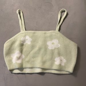 SHEIN green floral cami and cardigan set